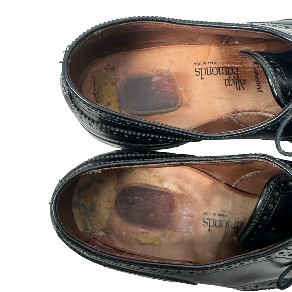 Allen Edmonds Concord Wingtip Dress Shoes Men’s 10.5 A Black Leather Lace Up main image 8